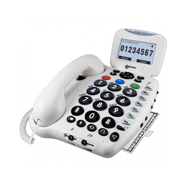 Téléphone amplifié avec répondeur et guide vocal CL 555 Geemarc