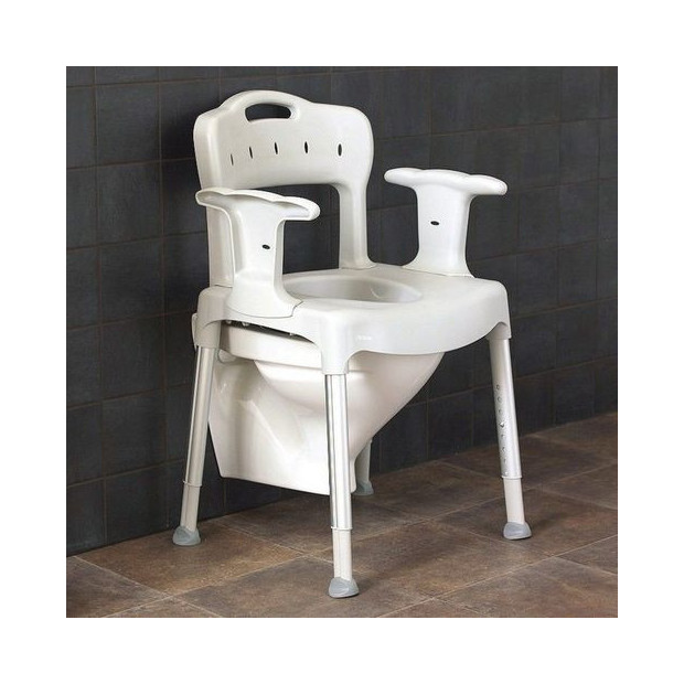 Herdegen Seau gris avec couvercle pour chaise toilette, garde-robe