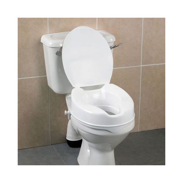 Rehausseur de toilettes Savanah avec couvercle existe en 3 tailles 5, 10 et 15cm