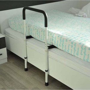 Barre d'appui de lit réglable fixation sous le lit avec pieds