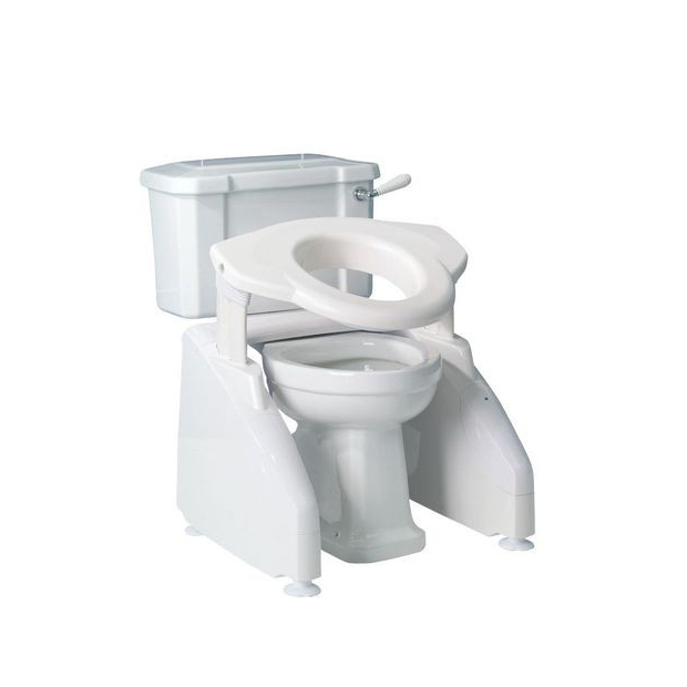 Siège élévateur blanc de toilettes Solo avec accoudoirs amovibles