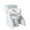Siège élévateur blanc de toilettes Solo avec accoudoirs amovibles
