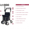 Rollator de course Carlett 800 Comfort liste de tous ses équipements