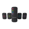 4 localisateurs d'objet avec base télécommande noir et boutons colorés