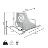 dimensions du fauteuil de bain pivotant