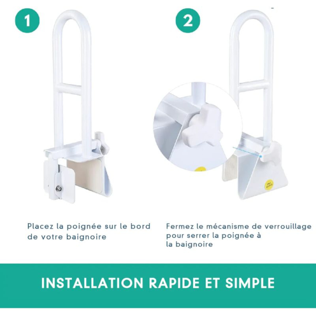 comment installer la barre d'appui de bain