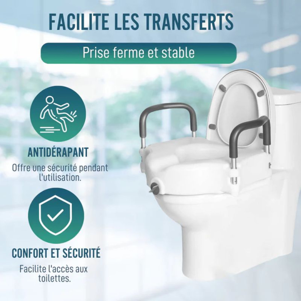 avantages du rehausseur de toilettes avec accoudoirs